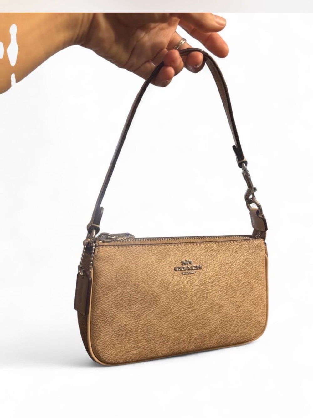 Coach Nolita 19 in Blocked Signature Coated Canvas